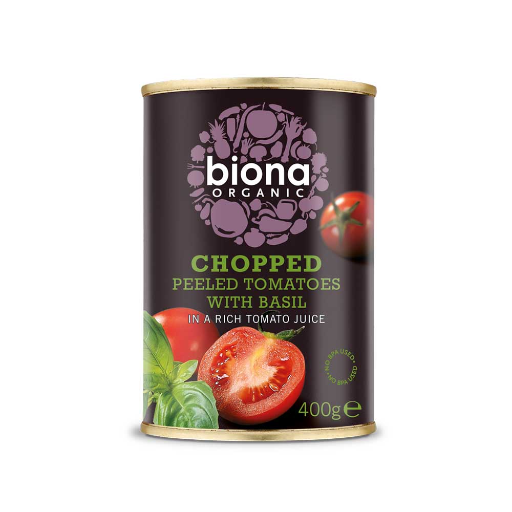Biona Organic Chopped Tomatoes with Basil