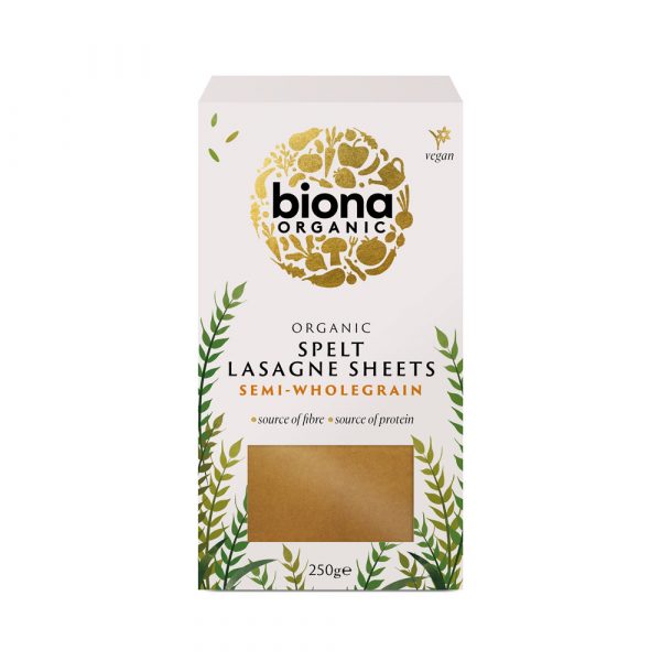 Biona Organic Wholegrain Spelt Lasagne Sheets 250g