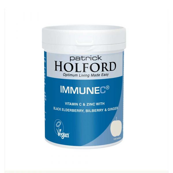 Patrick Holford ImmuneC Vitamin C & Zinc with Black Elderberry, Bilberry & Ginger 120 tablets